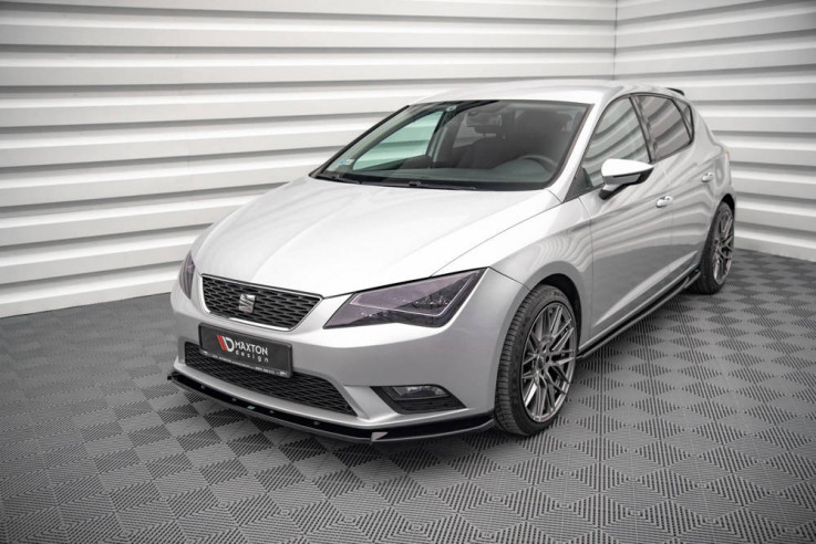 Maxton Design Spoiler předního nárazníku SEAT Leon Mk3 Hatchback V.1 - texturovaný plast