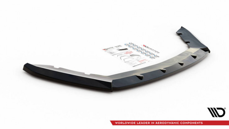 Maxton Design Spoiler předního nárazníku SEAT Leon Mk3 Hatchback V.1 - texturovaný plast