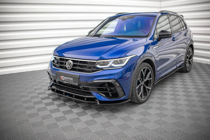 Maxton Design Spoiler předního nárazníku VW Tiguan Mk2 R / R-Line Facelift V.2 - karbon