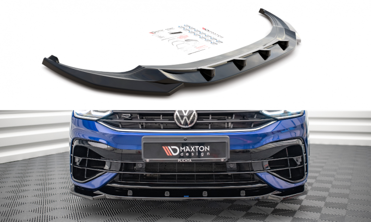 Maxton Design Spoiler předního nárazníku VW Tiguan Mk2 R / R-Line Facelift V.3 - karbon