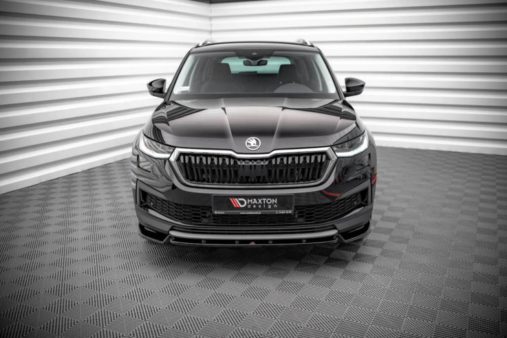 Maxton Design Spoiler předního nárazníku Škoda Kodiaq Facelift V.1 - texturovaný plast