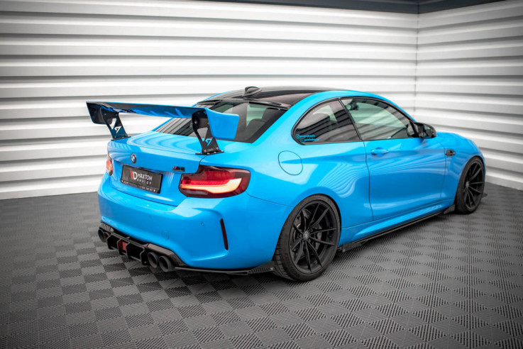 Maxton Design Boční lišty zadního nárazníku s křidélky Street Pro BMW M2 F87 - černé