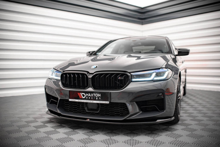 Maxton Design Spoiler předního nárazníku BMW M5 F90 Facelift V.3 - černý lesklý lak