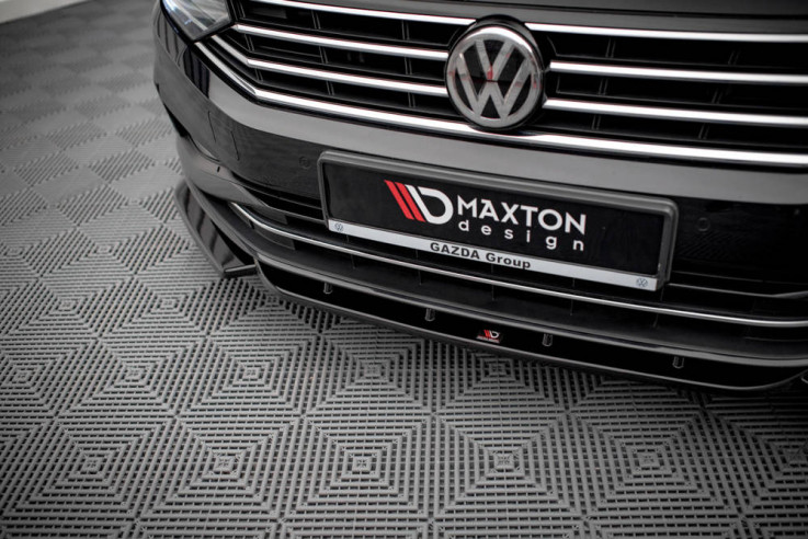 Maxton Design Spoiler předního nárazníku VW Passat B8 Facelift V.1 - texturovaný plast