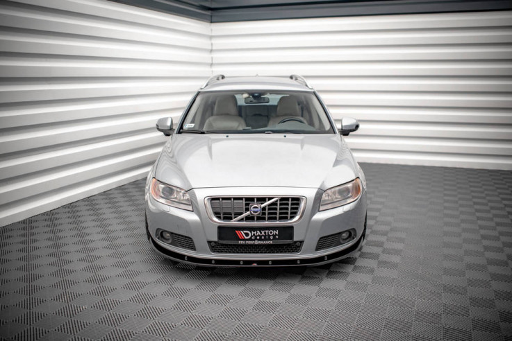 Maxton Design Spoiler předního nárazníku Volvo V70 Mk3 V.1 - černý lesklý lak