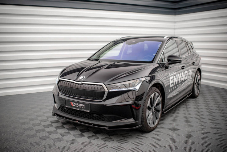 Maxton Design Spoiler předního nárazníku ŠKODA Enyaq iV V.3 - texturovaný plast