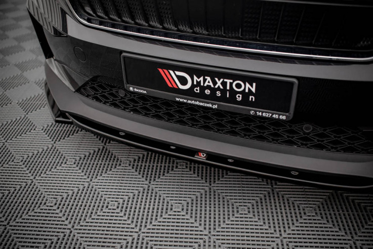 Maxton Design Spoiler předního nárazníku ŠKODA Enyaq iV V.3 - texturovaný plast