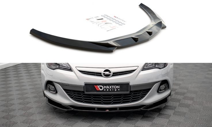 Maxton Design Spoiler předního nárazníku Opel Astra J GTC OPC-Line V.1 - texturovaný plast