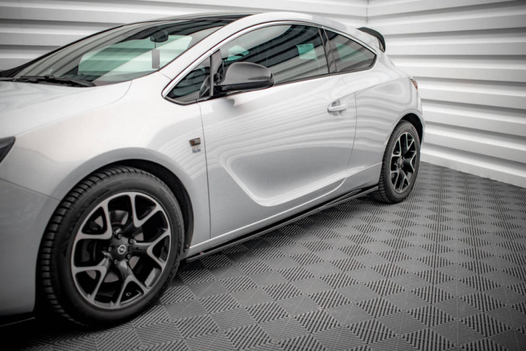 Maxton Design Prahové lišty Opel Astra J GTC OPC-Line - texturovaný plast