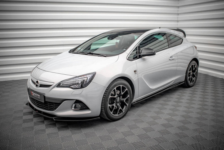 Maxton Design Prahové lišty Opel Astra J GTC OPC-Line - texturovaný plast