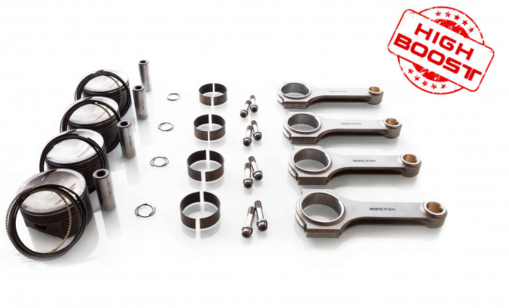 Kované písty, ojnice a ojniční ložiska pro High Boost 2,0 TSI EA888.3 MQB 82,5mm