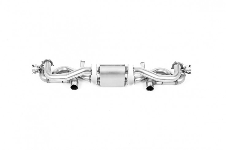 GPF-back výfuk Porsche Boxster Cayman 718 4.0L GT4 GTS PDK od 2/2022 Milltek Sport - Leštěné koncovky