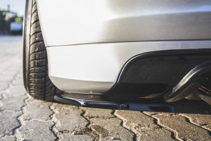 Maxton Design Boční lišty zadního nárazníku AUDI S3 8P před/po Faceliftu - černý lesklý lak