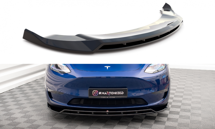 Maxton Design Spoiler předního nárazníku TESLA Model Y V.2 - karbon