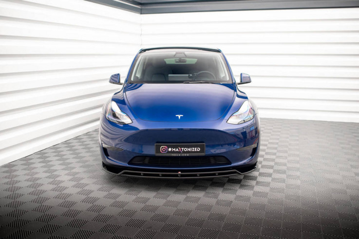 Maxton Design Spoiler předního nárazníku TESLA Model Y V.2 - karbon