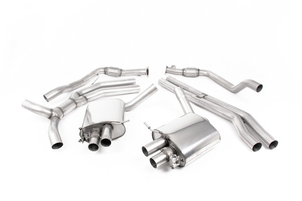 Cat-back exhaust AUDI RS5 Sportback B9 Facelift Milltek Sport - Non-Resonated / Black Tips