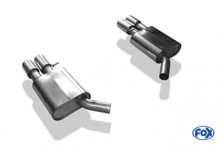 Zadní koncový tlumič výfuku s dvojitými koncovkami AUDI A6 4G S-Line 3,0 TFSI Fox Exhaust