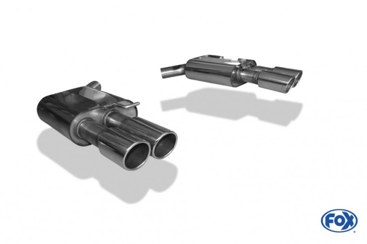 Zadní koncový tlumič výfuku s dvojitými koncovkami AUDI A6 4G S-Line 3,0 TFSI Fox Exhaust